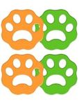 PAPOIYA 8 Pack Pet Hair Remover for Laundry, Laundry Balls Hair Catcher Washing Machine Lint Remover Reusable - Pet Fur Laundry Catcher Hair Remover for Laundry Clothes Bedding（Green Orange)