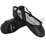 s.lemon Leather Ballet Shoes,Split-Sole Dance Practice Ballet Slipper for Beginners Ballerina Black 41