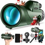 40X60 Monocular Telescope with Smartphone Holder & Tripod, 2023 Power Prism Compact Monoculars for Adults Kids, HD Monocular Scope for Bird Watching Hiking Concert Travelling