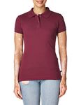 Lee Uniforms Juniors' Stretch Pique Polo Shirt, Burgundy, Large