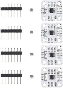 WWZMDiB 4Pcs AS5600 Magnetic Encoder 3.3V 12bit high Precision Magnetic Induction Angle Measurement Sensor Module，Mainly Used to Obtain Information Such as Progressive Motor Speed