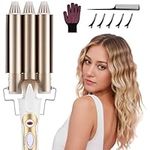 DazSpirit 3 Barrel Hair Wavers for Long/Short Hair, 22mm Hair Curler Mermaid Hair Waver with 2 Temperature Control, Waver Curling Wand for Hair Styling Appliances