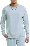 Champion Men's Tshirt, Classic Long Sleeve Tshirt Comfortable, Soft T-Shirt for Men Reg. Or Big & Tall, Oxford Gray, Medium