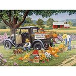 Bits and Pieces - 1000 Piece Jigsaw Puzzle for Adults - Home Grown - 1000 pc Fall on the Farm Jigsaw by Artist John Sloane