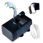 MSELTOS Auto On/Off Mini Sump Pump, 110V Submersible Condensate Pump Water Pump W/Water Level Sensor, 5ft Lift 55GPH for AC Sewage Removal, Quiet for Dehumidifier, Water Table, Basement