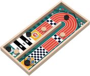 Blissora Fast Sling Puck Shot Operation Board Game, Interactive Wooden Hockey Family Board Games for Adults, Colorful Track Catapult Game