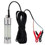 LOQATIDIS Underwater Fishing Lights, 150W Super Bright 20900 Lumens Submersible Night Lure Bait Finder Attractor Waterproof Lamp for Dock Boats Kayak, Aluminum Metal 180 LEDs DC 12V-24V 26ft Cord