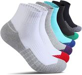 Begrily Cotton Socks for Men Low Cut, Max Cushion Thick Athletic Ankle Mens Sock for Hiking Running Sport Work 6 Pack Color Assorted Size 6-12