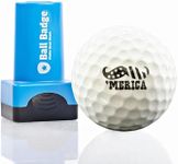 HODL 21 Ball Badge - Golf Ball Stamp, (The America Series) Self-Inking Golf Ball Stamper, Golf Ball Marker, Reusable Golf Ball Marking Tool to Identify Golf Balls - (Merica Moustache)