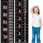 Tatuo Growth Chart Wall Labels Height Indicator Tape Ruler Height Growth Chart Decor Ruler Height Indicator Adhesive Ruler for Home Room Measuring(Black)