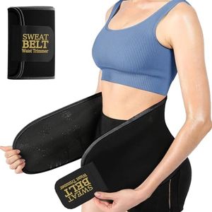 ZPP Waist Trainer for Women and Men, Neoprene Sweat Band Waist Trimmer Belt Slimming Stomach Wrap for Workout, Black