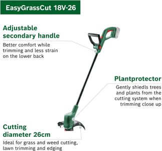 Bosch Cordless Grass Trimmer 18V – 26cm Cutting, Bare Tool