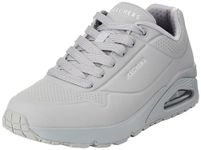 Skechers Men's Uno Stand on Air Trainers, Light Grey Durabuck Mesh, 10 UK