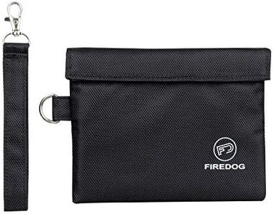 FIREDOG Smell Proof Bag, Carbon Lined Odor Proof Pouch 7x6 Smell Proof Case Container for Travel Storage (Black)