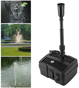 Forever Speed 4-in-1 Pond Pump Fountain Pump with Filter, 5W/9W/11W UV Clarifier, 1000l/h-2500l/h, with 10m Power Cable for Garden and Fountain Design (5W 1000l/h)