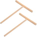 2X DIY Kitchen Tool Wood Spreader Stick Rake Crepe Maker Pancake Pita Batter