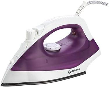 Bajaj MX 16 1400-Watt Steam Iron | Non-Sitck Coated Sole Plate | Variable Steam Output | Steam Burst | Vertical Ironing | 360 Degrees Swivel Cord | 2-Yr Warranty 【Purple】