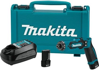 Makita DF012DSE 7.2V Lithium-Ion Cordless 1/4" Hex Driver-Drill Kit with Auto-Stop Clutch