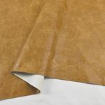 200cm x 140cm （79 x 54 Inch） Soft Leather Fabric - Faux Leather Fabric -1mm Thick for Upholstery - DIY Crafts - Khaki Crazy Horse Distress