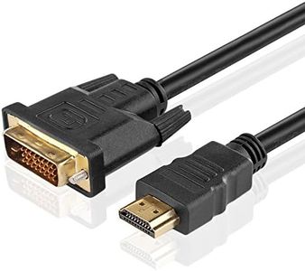 TNP High Speed HDMI to DVI Adapter Cable (50 Feet) - Bi-directional HDMI to DVI & DVI to HDMI Converter Male to Male Connector Wire Cord Supports HD Video 1080P HDTV