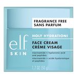 e.l.f. SKIN Holy Hydration! Face Cream, Moisturiser For Nourishing & Plumping Skin, Infused With Hyaluronic Acid, Vegan & Cruelty-free, 1.8 Oz