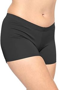 Women's Nylon Booty Shorts Black 2X