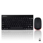 Perixx PERIDUO-712, Wireless Mini Keyboard and Mouse Combo - 2.4 G - Black