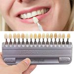 16 Colors Dental Tooth Color Model Shade Guide, 3D Professional Teeth Whitening Materials Color Tracking Chart Oral Care Dentist Tools