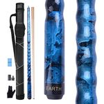 AB Earth Ergonomic Design 13mm Tip 58" Maple Pool Cue Stick Kit with Hard Case (Blue, 19oz)