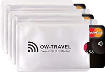 OW-Travel RFID Card Protector Sleeves (5 Pack) Contactless Card Protector.RFID Blocking Credit Card Protector.RFID Card Holder RFID Blocking Bank Card Security Protectors