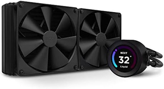 NZXT Kraken Elite 280 - RL-KN28E-B1-280mm AIO CPU Liquid Cooler - Customizable 2.36"" Wide-Angle LCD Display for GIFS, Images, Performance Metrics and More - 2 x F140P Fans - Black