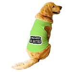 Ruse Pet Big Brother Printed Dog Round Neck Sleeveless Vest Tank T-Shirt/Tees Apparel/Clothes/Tees Gift for Dogs(Lime Green/L)