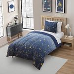 Kids Bedding Set Bed in a Bag for Boys and Girls Toddlers Printed Sheet Set and Comforter, Twin, Galaxy