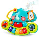 Baby Toys 6 to 12 Months, Toys of Baby 12 Months, Musical Elephant Piano Baby Toys 6 Months Plus 12 18 Months, Interactive Early Learning Toys for 6 Month Old Babies Girls Boys Gifts