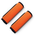 WLLHYF 2 Pack Luggage Handle Wraps Nylon Suitcases Cover Luggage Ribbon Comfort Soft Identification Strap Flying Airplane Accessories Cruise Must Have Bright Orange