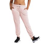 Champion Women's Powerblend Joggers (Retired Colors) Sweatpants, Sheer Pale Pink, Large