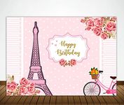 Theme My Party Oh La La - It’S Paris Birthday Party Backdrop for Photography Banner Girl Kids Event Cake Table Decor Home Decoration Photo Booth Background (6ft X 4ft)