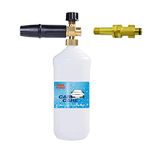 Pressure Washer Snow Foam Lance with Bosch Connector, Adjustable Foam Gun 1L Bottle, Jet Car Wash Foam Nozzle, Compatible with old Bosch ( before 2013 ) high pressure washer