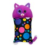 Fluffaluff Pets - Pillows That are Fluff Pets - Pillowcase Snaps On & Off - Mix & Match - 16" Opal The Purple Kitty, Multicolor