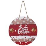 Webelkart Premium Merry Christmas Printed Wall Hanging/Door Hanging for Home and Office Decor Christmas Decorations Items (Multi Color_14.5 inches)