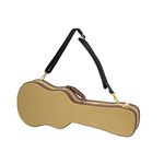 Crossrock Hard-Shell Wood Case for Concert Ukuleles, Sponge Lining, Metal Feet, Storage Space, Deluxe Backpack Style, Vintage Tweed (CRW700CUTW-2)