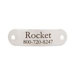 dogIDs Custom Personalized Stainless Steel Rivet-On Dog Collar Nameplates - for 1 Inch Wide Collars