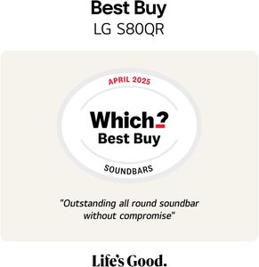 LG S80QR Dolby Atmos Soundbar – Wireless Subwoofer, Surround Sound