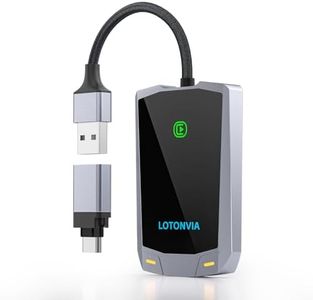 CarPlay Wireless Adapter for iPhone, Upgraded Wireless Carplay Adapter Dongle Converts Wired to Wireless, Plug & Play, No Latency, BT5.2 & 5.8G Wi-Fi, Fit for Cars from 2015 and iOS 10+