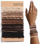 20 PCS Boho Hair Ties, Bracelets Ha