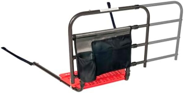 Stander EZ Adjust Bed Rail, Adjustable Senior Bedrail and Safety Assist Railing for Elderly Adults with Organizer Pouch, ASTM Safety Approved Guard-Rail, Black
