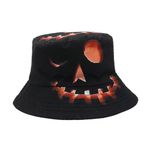 YAMEIZE Halloween Funny Bucket Hat for - Women Men Teens Trendy Festival Reversible Double-Side Fisherman Party Hat Sun Beach Outdoor