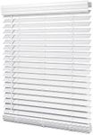 LazBlinds 2-inch Cordless Faux Wood Blinds with Royal Valance, Room Darkening Horizontal Window Blinds, Inside Mount Blinds for Windows - Actual Blinds Size: 22.5'' W x 36'' H - White