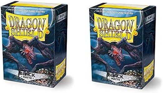 Dragon Shield Matte, Schwarz/Black 200 Titulaire de la Carte, Manches (2 Packs, 2x100) pour TCGs Pokemon MTG Magic