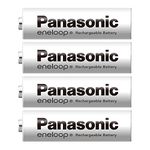 Panasonic Eneloop BK-3MCD/4HA Standard Model, Minimum Capacity 2,000 mAh, Repeats 600 Times, AA Rechargeable Batteries, Pack of 4